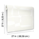 Block White & Ivory Geometric Retro Wallpaper - York AG2072