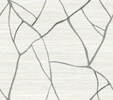 Raska Ivory Faux Grasscloth Modern Wallpaper - York AG2081