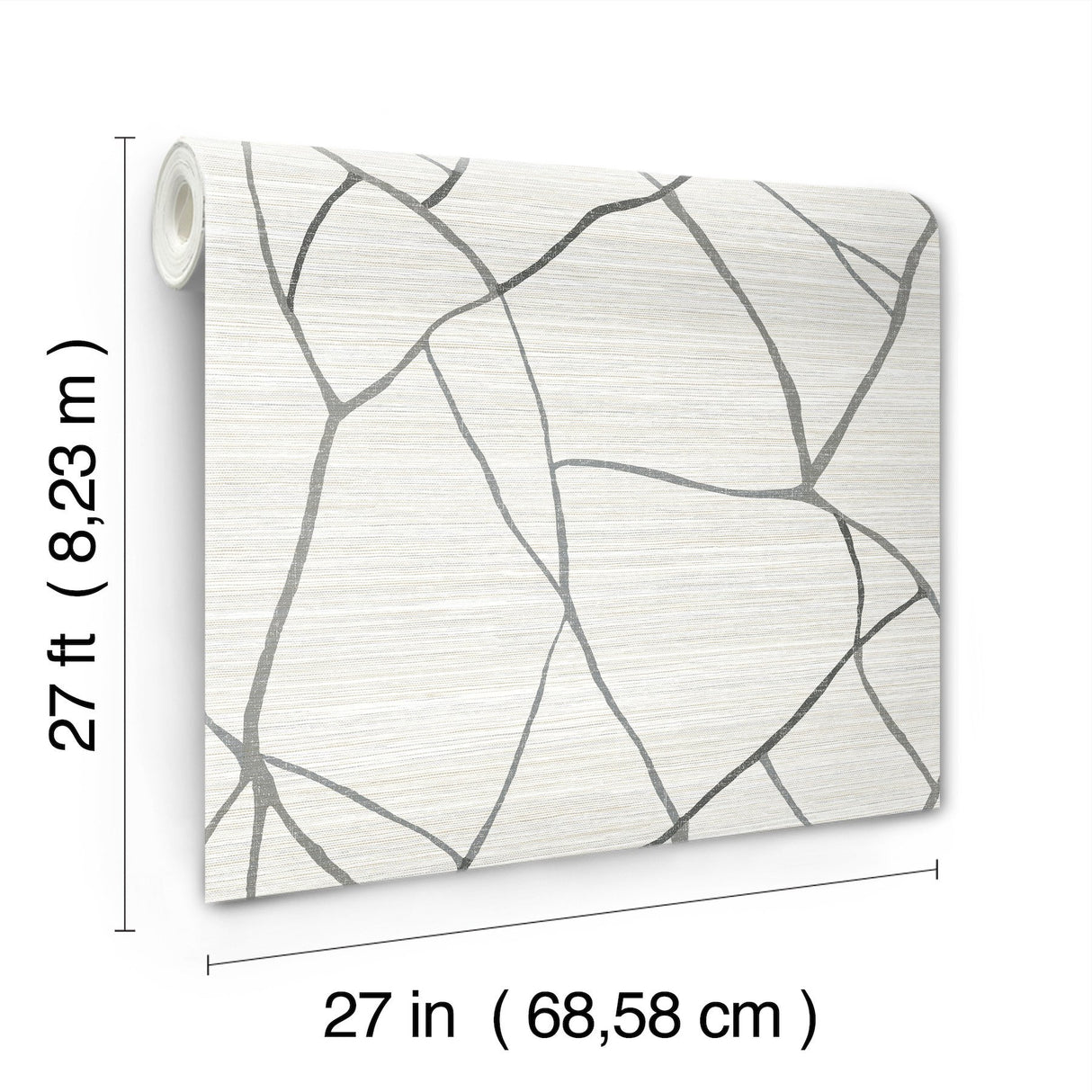 Raska Ivory Faux Grasscloth Modern Wallpaper - York AG2081