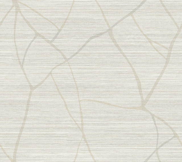 Raska Sand Wallpaper with Modern Faux Grasscloth Textured Pattern - York AG2083