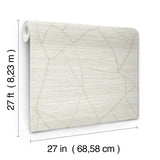 Raska Sand Wallpaper with Modern Faux Grasscloth Textured Pattern - York AG2083