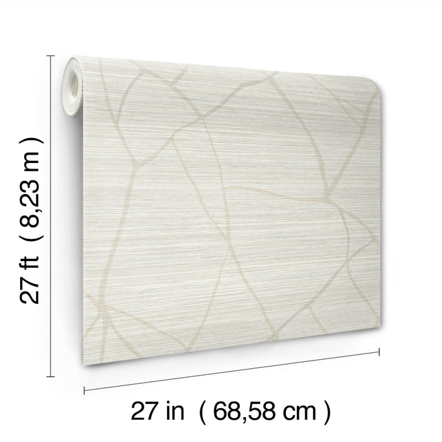 Raska Sand Wallpaper with Modern Faux Grasscloth Textured Pattern - York AG2083