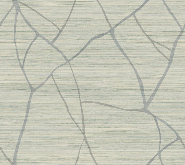 Raska Jade Faux Grasscloth Modern Wallpaper - York AG2084