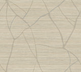 Raska Camel Faux Grasscloth Modern Prepasted Wallpaper - York AG2085
