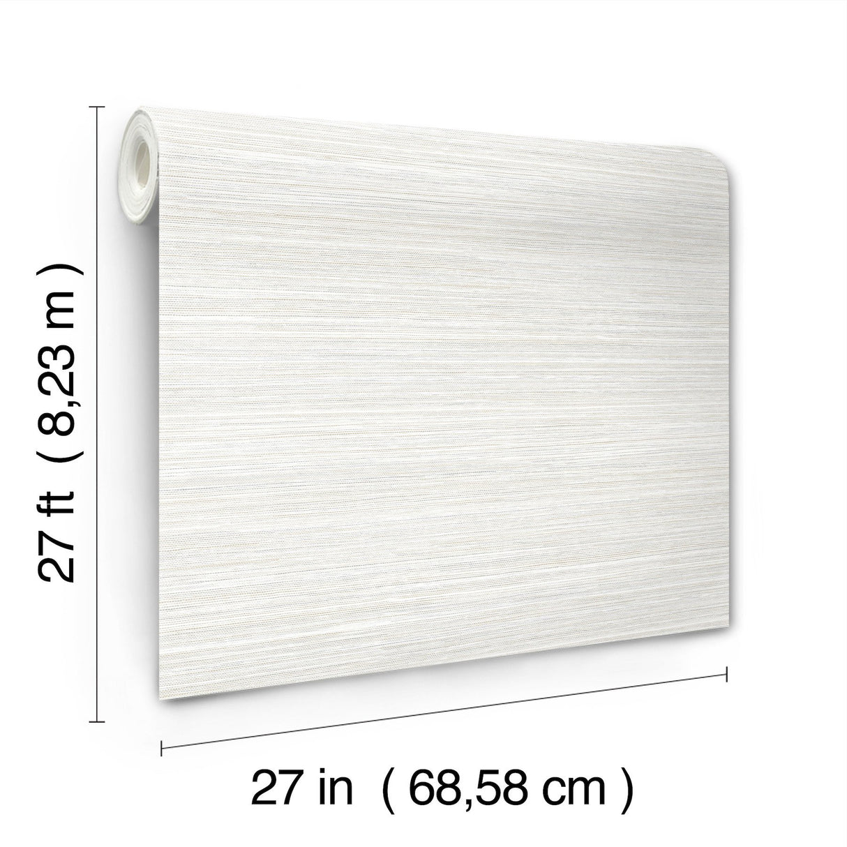 Fountain Grass Ivory Wallpaper with Faux Grasscloth Texture - York AG2087