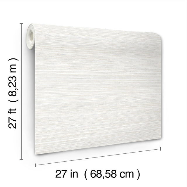 Fountain Grass Ivory Wallpaper with Faux Grasscloth Texture - York AG2087