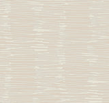 Water Reed Thatch Clay & Silver Wallpaper with Metallic Modern Bohemian Pattern - York AG2091