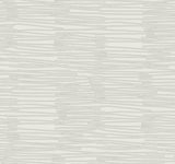 Water Reed Thatch Dove & Silver Wallpaper with Metallic Modern Bohemian Pattern - York AG2092