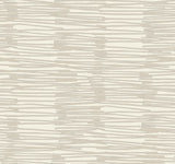 Water Reed Thatch Linen & Silver Wallpaper with Metallic Modern Bohemian Pattern - York AG2093