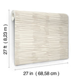 Water Reed Thatch Linen & Silver Wallpaper with Metallic Modern Bohemian Pattern - York AG2093