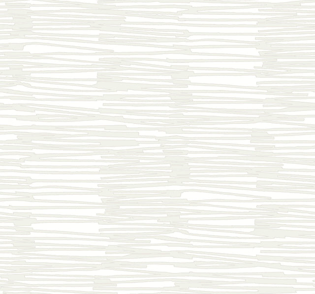 Water Reed Thatch Ivory & Glint Wallpaper with Metallic Modern Bohemian Pattern - York AG2096