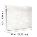 Water Reed Thatch Ivory & Glint Wallpaper with Metallic Modern Bohemian Pattern - York AG2096