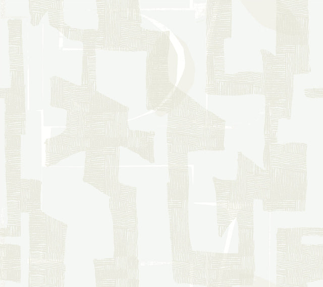 Modern Tribal Dove & Sand Wallpaper with Geometric Bohemian Pattern - York AG2102
