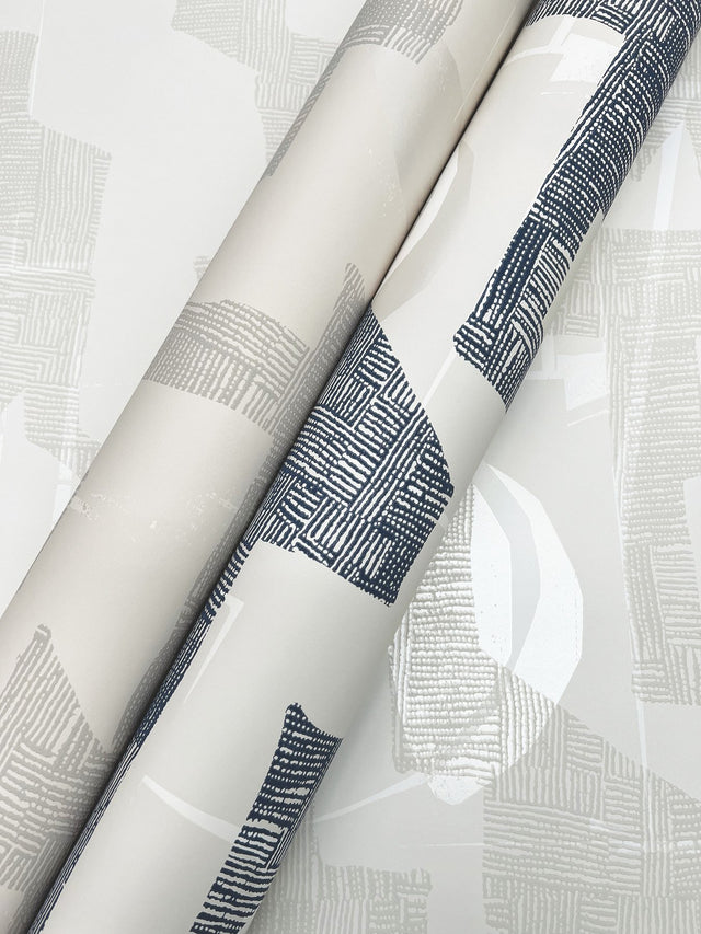 Modern Tribal Neutral & Grey Wallpaper with Geometric Bohemian Pattern - York AG2105