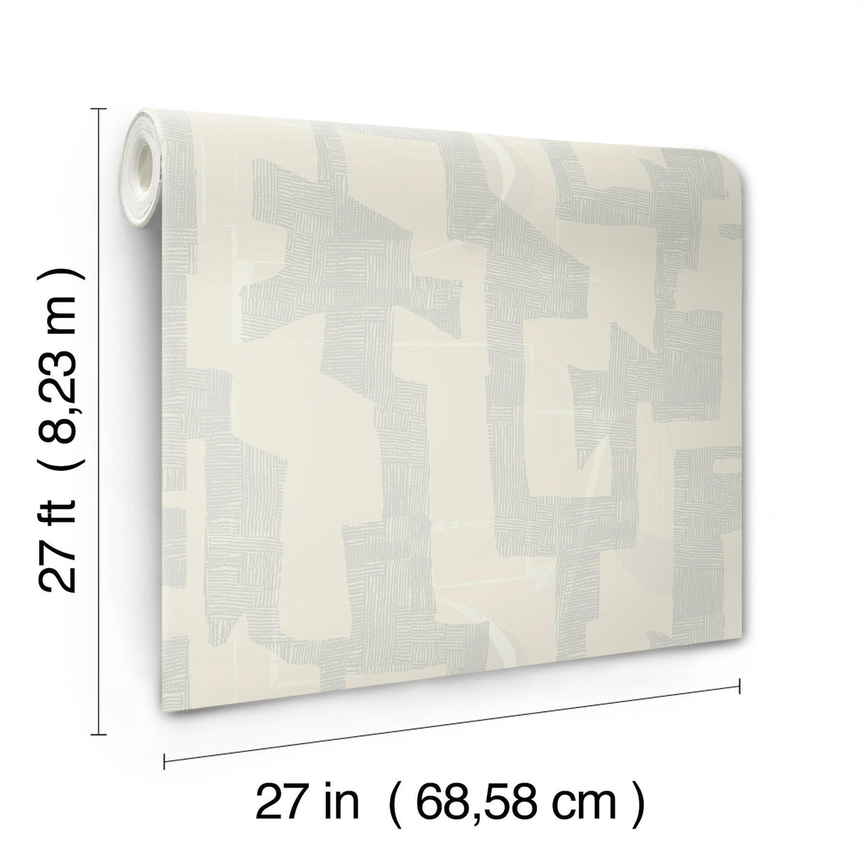 Modern Tribal Neutral & Grey Wallpaper with Geometric Bohemian Pattern - York AG2105