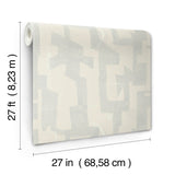 Modern Tribal Neutral & Grey Wallpaper with Geometric Bohemian Pattern - York AG2105