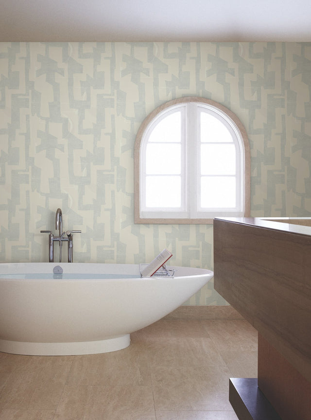 Modern Tribal Neutral & Grey Wallpaper with Geometric Bohemian Pattern - York AG2105