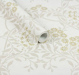 Penelope Light Yellow by Arthouse Floral Damask Wallpaper – Brewster Home Fashions AH100184AH
