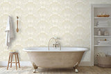 Penelope Light Yellow by Arthouse Floral Damask Wallpaper – Brewster Home Fashions AH100184AH