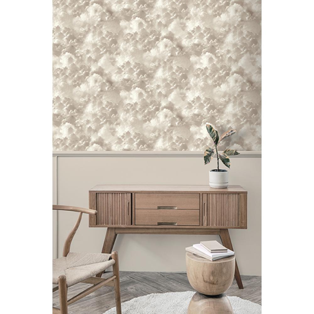 Merryweather Neutral by Arthouse Cloudy Skies Wallpaper – Brewster Home Fashions AH100189AH