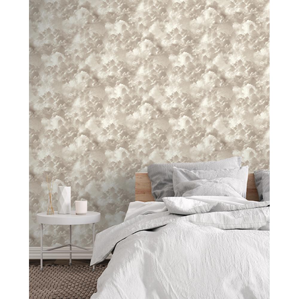 Merryweather Neutral by Arthouse Cloudy Skies Wallpaper – Brewster Home Fashions AH100189AH