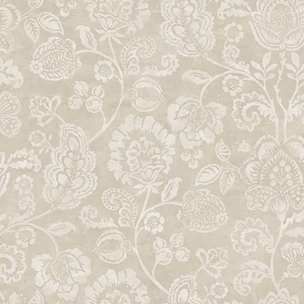Arthouse Verity Neutral Jacobean Trail Wallpaper roll and pattern detail
