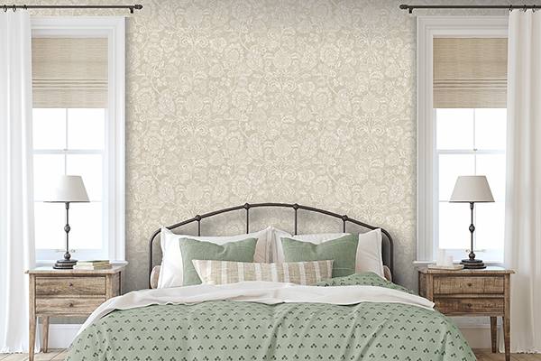 Verity Neutral by Arthouse Jacobean Trail Wallpaper – Brewster Home Fashions AH100194AH