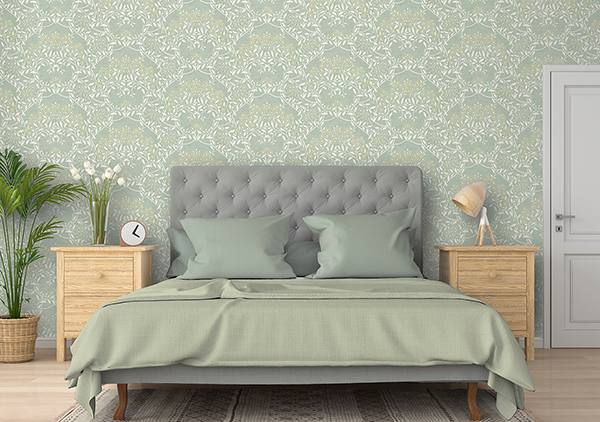 Penelope Green by Arthouse Floral Damask Wallpaper – Brewster Home Fashions AH100195AH