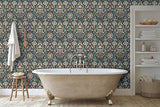 Birdy Navy by Arthouse Nuthatch Floral Wallpaper – Brewster Home Fashions AH100197AH