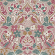 Birdy Pink Nuthatch Floral Wallpaper by Arthouse