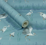 Gerald Blue Heron River Blue by Arthouse Wallpaper – Brewster Home Fashions AH100213AH