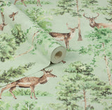 Cletis Neutral by Arthouse Deer Forest Wallpaper – Brewster Home Fashions AH100215AH