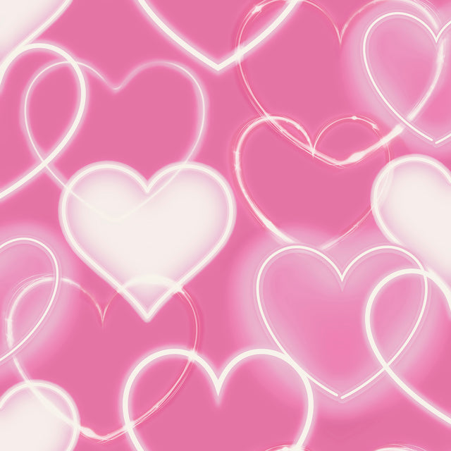 Effie Pink Neon Heart Wallpaper by Arthouse – pink neon hearts pattern