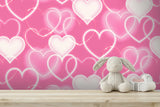 Effie Pink by Arthouse Neon Heart Wallpaper – Brewster Home Fashions AH100222AH