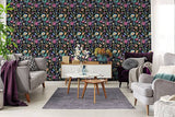 Mallory Black Vivid Floral by Arthouse Floral Wallpaper – Brewster Home Fashions AH100380AH
