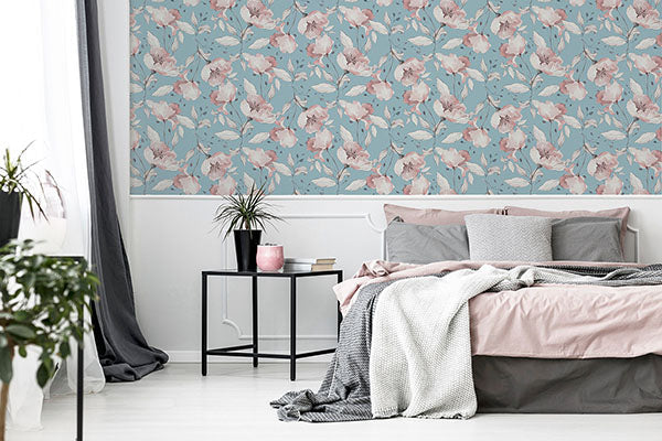Lillian Pink by Arthouse Floral Wallpaper- Brewster Home Fashions AH251902
