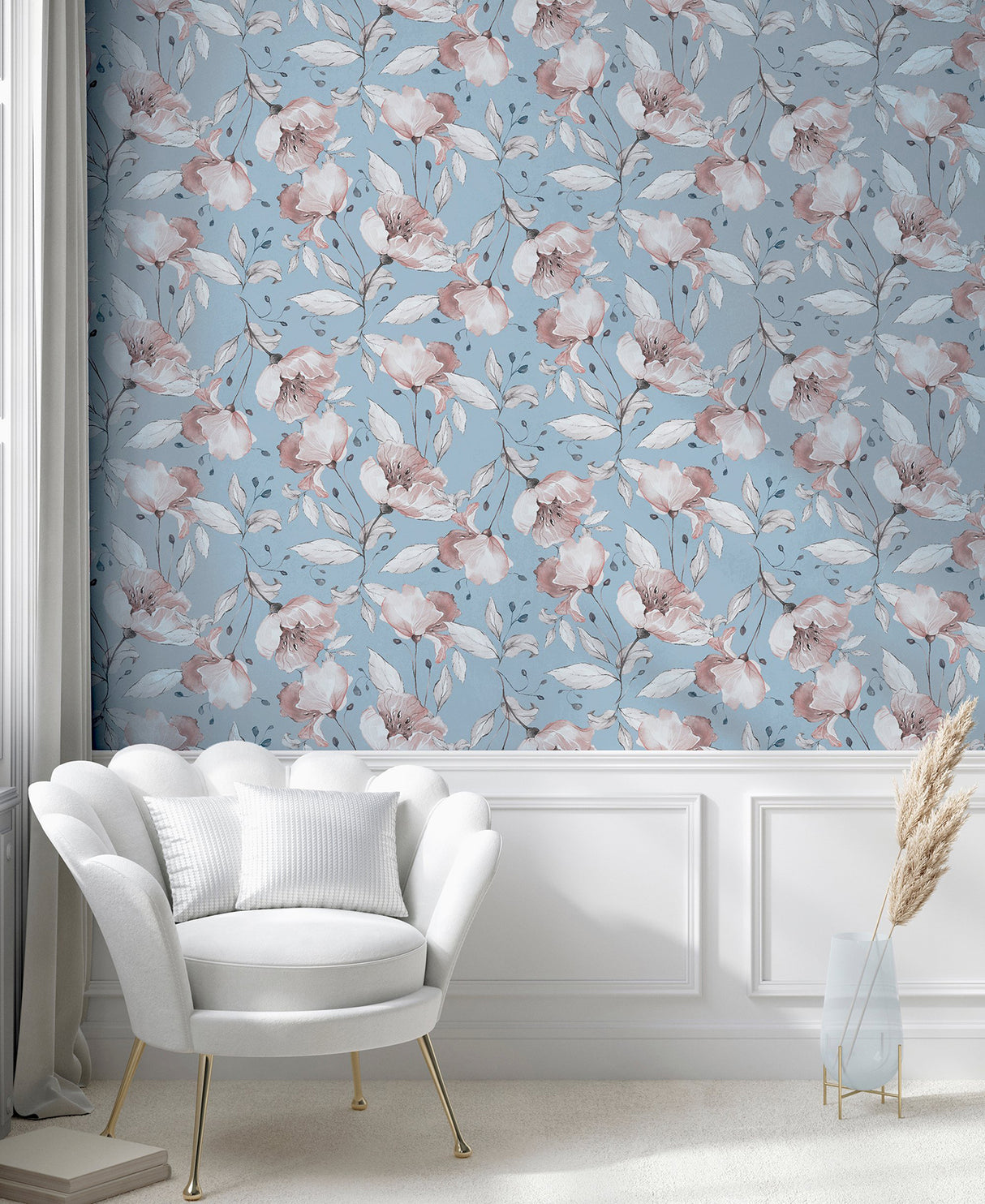 Lillian Pink by Arthouse Floral Wallpaper- Brewster Home Fashions AH251902