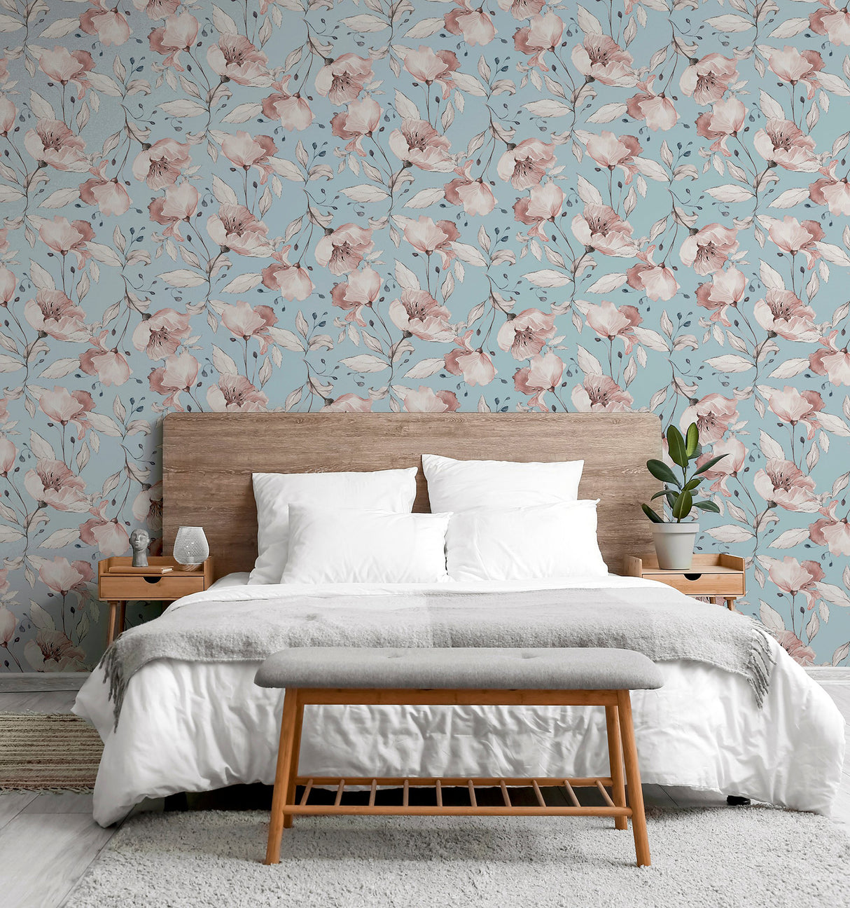 Lillian Pink by Arthouse Floral Wallpaper- Brewster Home Fashions AH251902