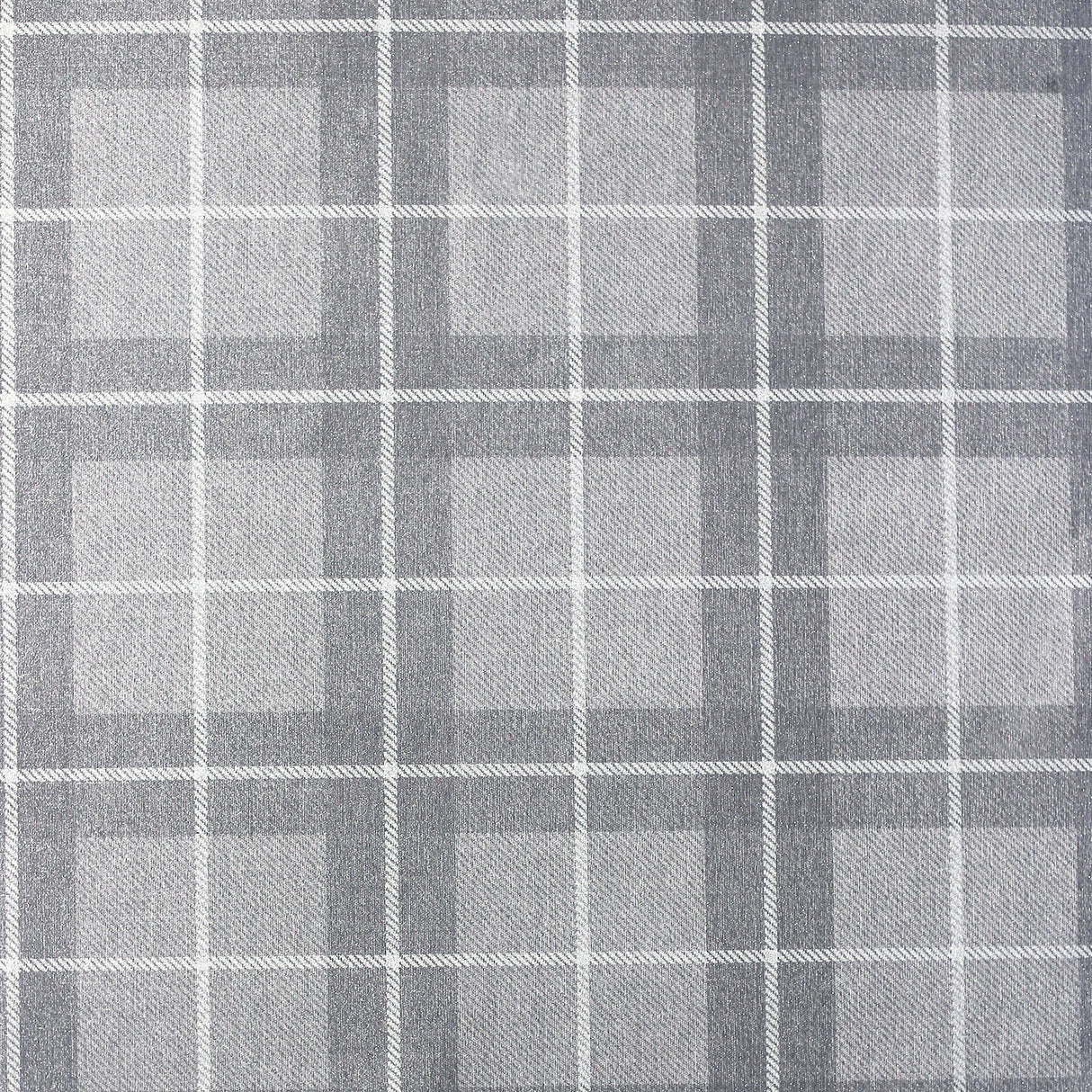 Arthouse Hudson Grey Checkered Plaid Wallpaper roll and room setting