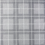 Arthouse Hudson Grey Checkered Plaid Wallpaper roll and room setting