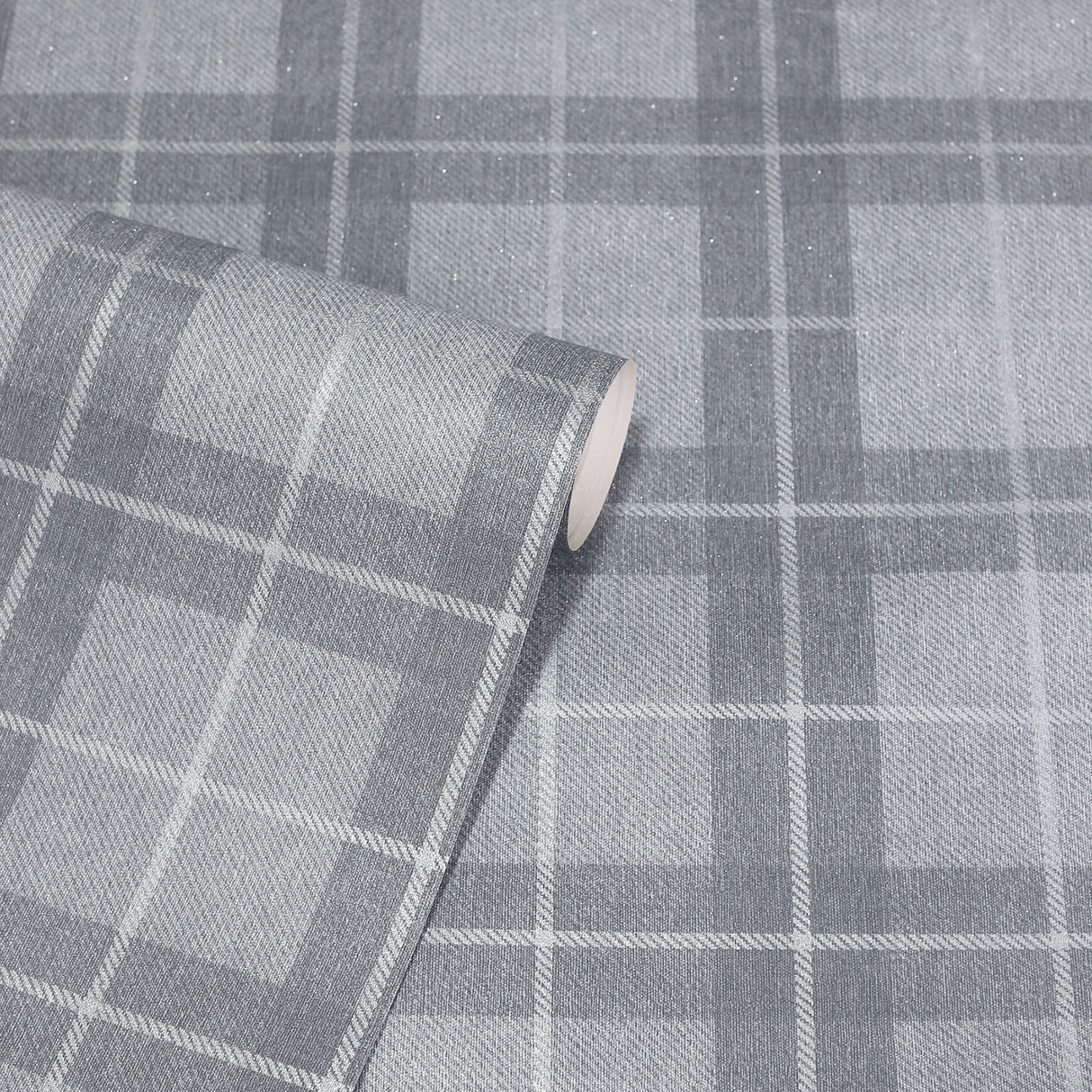 Hudson Grey by Arthouse Checkered Plaid Wallpaper – Brewster Home Fashions AH251906