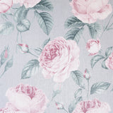 Rosaline light grey floral rose wallpaper by Arthouse