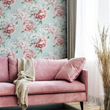 Sophie Mint Floral Mint by Arthouse Botanical Wallpaper- Brewster Home Fashions AH251908