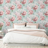 Sophie Mint Floral Mint by Arthouse Botanical Wallpaper- Brewster Home Fashions AH251908