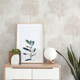 Agatha Beige by Arthouse Trees Wallpaper – Brewster Home Fashions AH256702