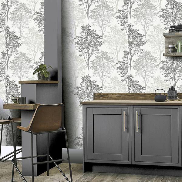 Edwin Grey by Arthouse Wildwood Wallpaper – Brewster Home Fashions AH259502