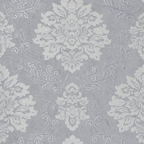 Harriet Silver Damask Wallpaper – Arthouse