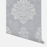 Harriet Silver by Arthouse Damask Wallpaper- Brewster AH290406