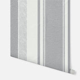 Palazzo Silver by Arthouse Stripe Wallpaper- Brewster Home Fashions AH290505