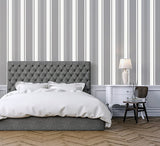 Palazzo Silver by Arthouse Stripe Wallpaper- Brewster Home Fashions AH290505